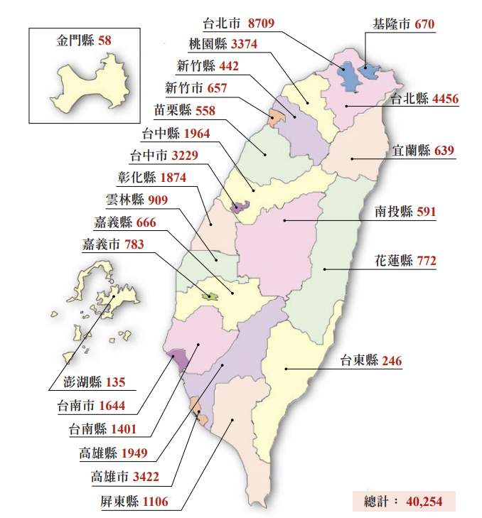 台灣醫師統計地圖
